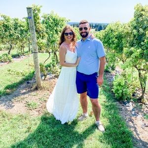 Metallic Tiered Maxi Dress from Express